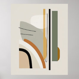 Poster Arte de parede de Abstrato de Meio século minimali