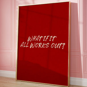 Poster Arte de Parede de Afirmação Estética de Citação Mo