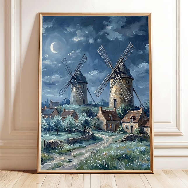 Poster Arte de Parede de Aldeia de Primavera Impressionis (Criador carregado)