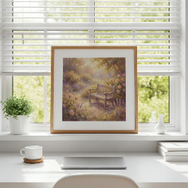 Poster Arte de Parede de Banco de Jardim