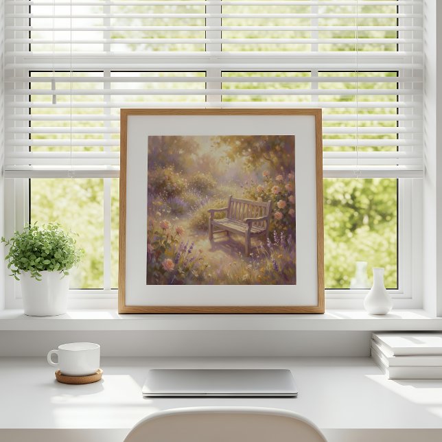 Poster Arte de Parede de Banco de Jardim (Criador carregado)