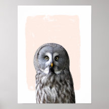 Arte de parede de berçário de coruja retrato de an