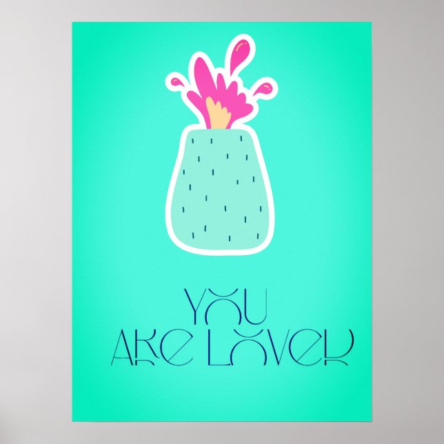 Poster Arte de Parede de Berçário Você é Amado (Frente)