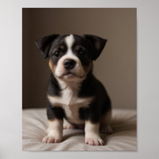 Poster Arte de Parede de Cachorrinho Fofo – Retrato de Ca