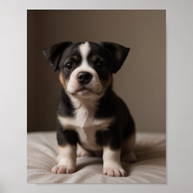 Poster Arte de Parede de Cachorrinho Fofo – Retrato de Ca (Frente)
