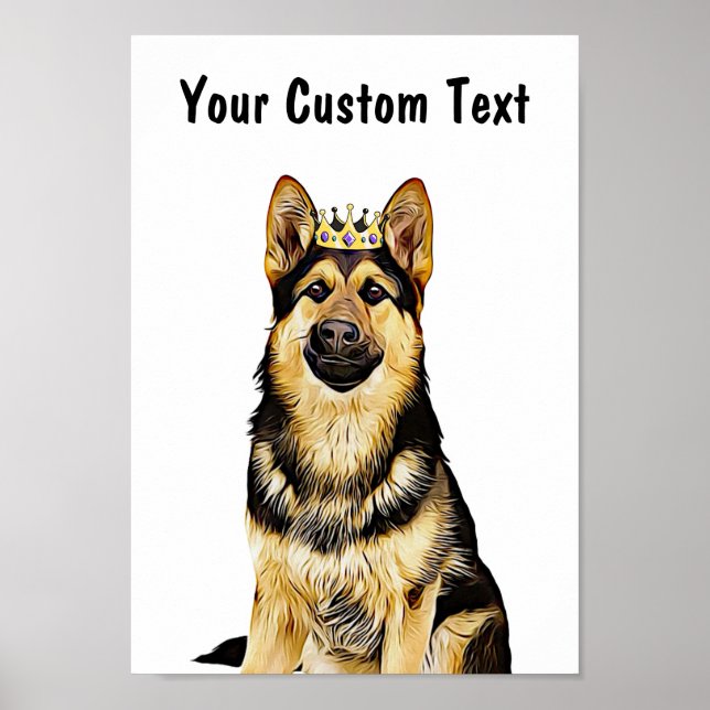 Poster Arte de Parede de Cachorros Personalizada | GERMAN (Frente)