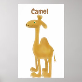 Poster Arte de parede de camelo para diversão no berçário