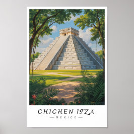 Poster Arte de Parede de Chichén Itzá México, Ruína Maia