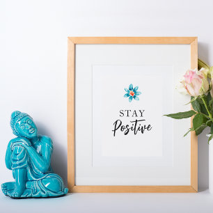 Poster Arte de Parede de Citação Motivacional Positiva De