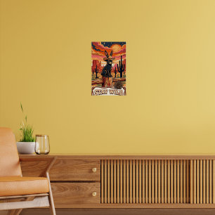 Poster Arte de Parede de Coelho do Deserto