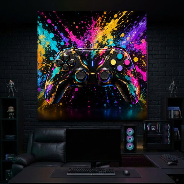 Pôster Arte de Parede de Controle de Jogo (Gaming Controller Wall Art )