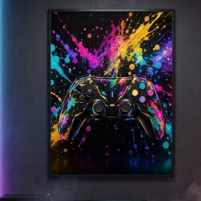 Poster Arte de Parede de Controle de Jogos (Gaming Controller Wall Art Poster)