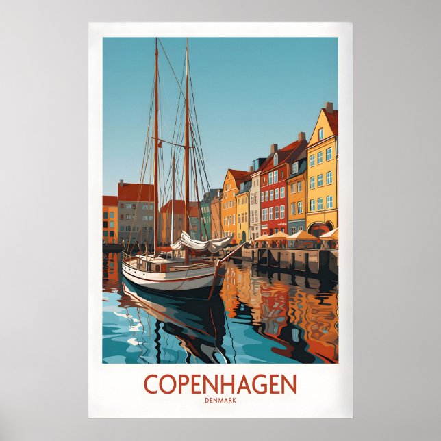 Poster Arte de Parede de Copenhague (Frente)