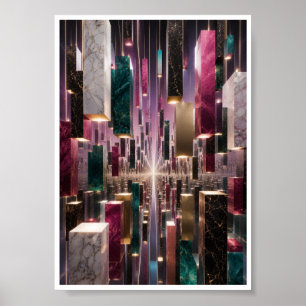Poster Arte de Parede de Corredor de Monólito Flutuante I