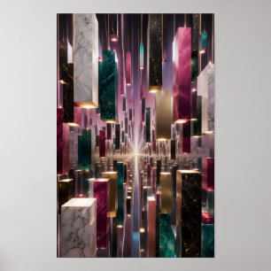 Poster Arte de Parede de Corredor de Monólito Flutuante I