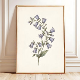 Poster Arte de Parede de Cottage Flor de Campainha Botâni
