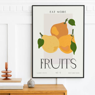 Poster Arte de Parede de Cozinha de Pera Moderna Série de
