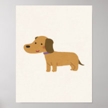 Arte de Parede de Dachshund para Berçário