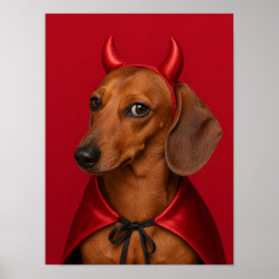 Poster Arte de Parede de Dachshund — Retrato de Pet Devag