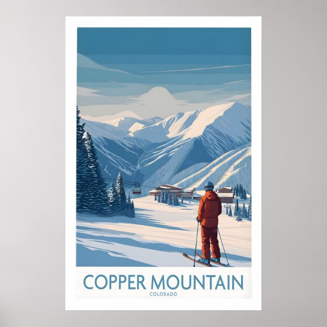 Poster Arte de Parede de Esqui Copper Mountain Esportes d (Frente)