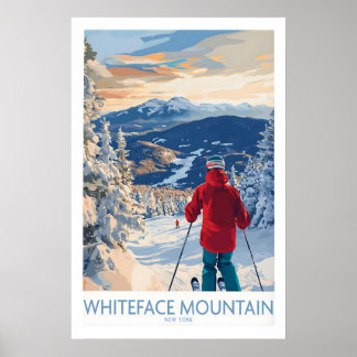 Poster Arte de Parede de Esqui da Montanha Whiteface Impr