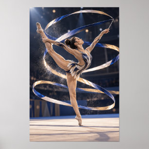 Poster Arte de Parede de Fita de Ginástica Rítmica Femini