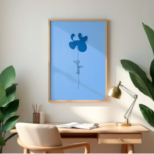 Poster Arte de Parede de Flor Simples Minimalista