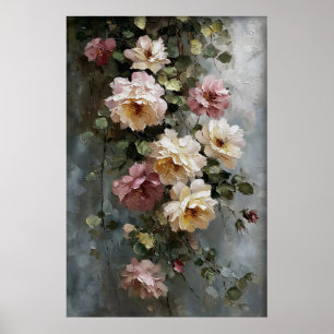 Poster Arte de Parede de Flores Imprimíveis, Antiga Campi