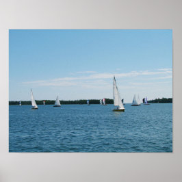 Poster Arte de Parede de Foto Cena de Barco de Venda Rega
