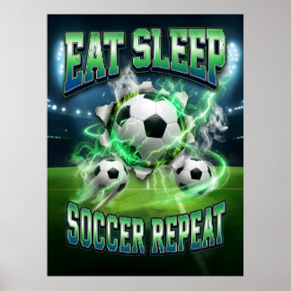 Poster Arte de Parede de Futebol - Estilo Bootleg Retrô d
