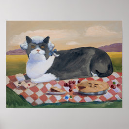 Poster Arte de Parede de Gato Engraçado George Washington