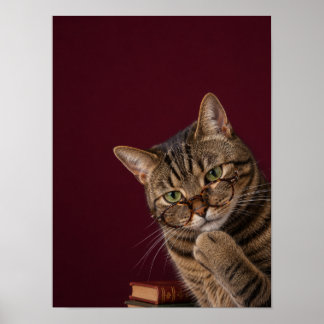 Poster Arte de Parede de Gato Listrado — Retrato de Masco