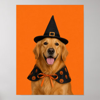Poster Arte de Parede de Golden Retriever — Bruxa de Pet
