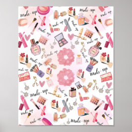 Poster Arte de Parede de Ilustração de Maquiagem "Beauty 