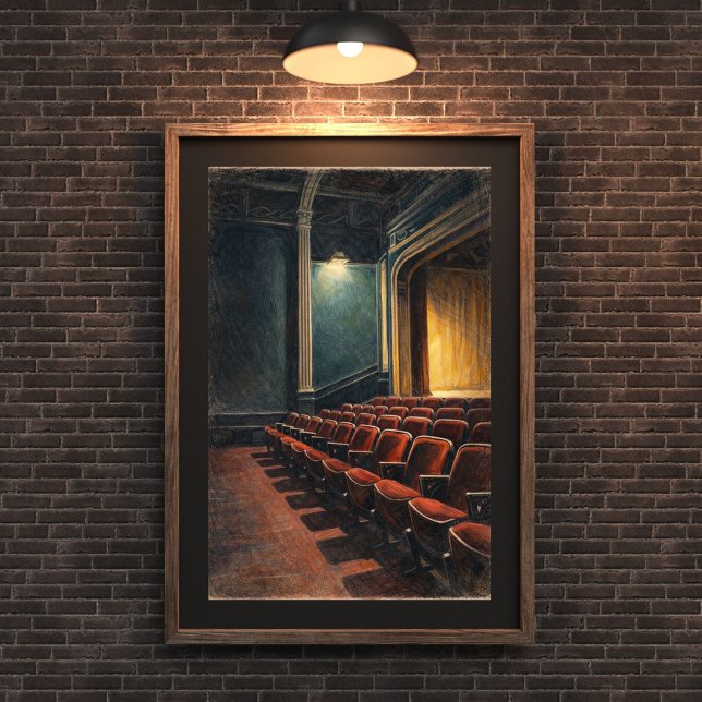 Poster Arte de Parede de Interior de Teatro Antigo (Criador carregado)