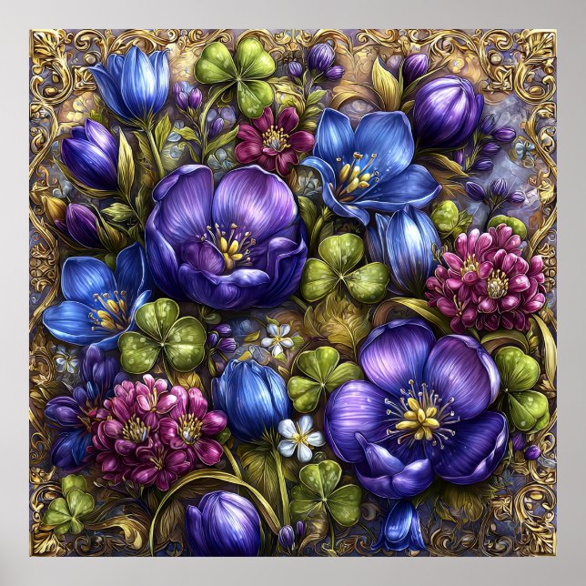 Poster Arte de Parede de Lindas Flores de Primavera 6 (Frente)