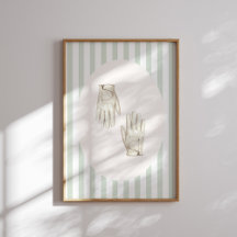Arte de Parede de Luvas de Golfe Vintage