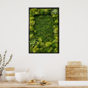 Poster Arte de Parede de Musgo Moderno Parede Viva Inspir