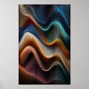 Poster Arte de Parede de Onda Paramétrica Espectro de Cor