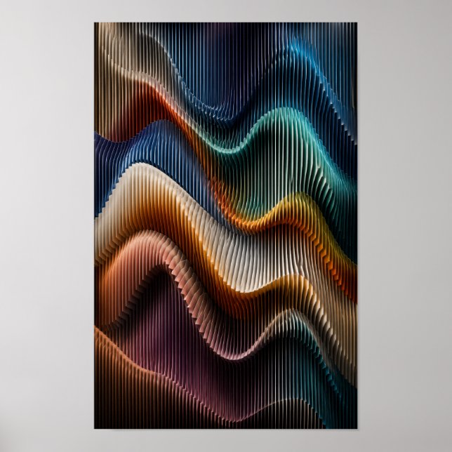 Poster Arte de Parede de Onda Paramétrica Espectro de Cor (Frente)