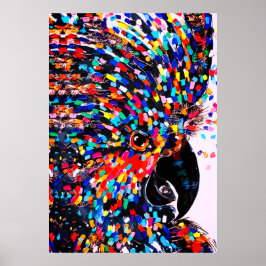 Poster Arte de Parede de Pássaro Tropical Vibrante no Exp