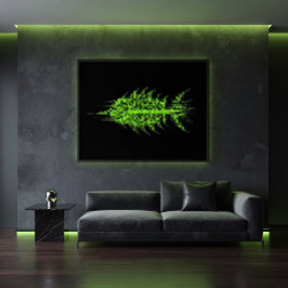 Pôster Arte de Parede de Peixe com Código de Pixel com Fa