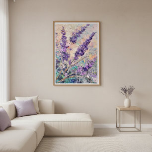 Poster Arte de Parede de Pintura a Óleo Abstrata de Flore