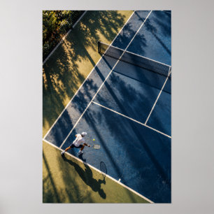 Poster Arte de Parede de Quadra de Tênis Aérea – Quadra A