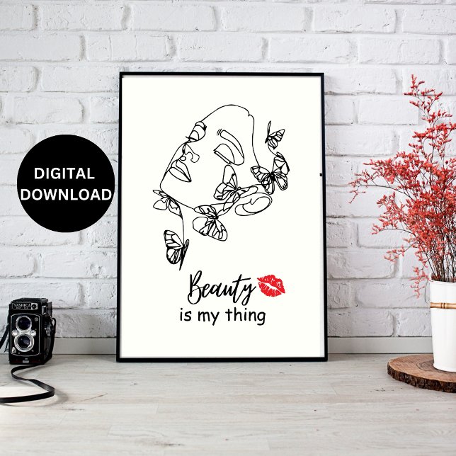 Pôster Arte de Parede de Salão de Beleza de Esteticista,  (Criador carregado)