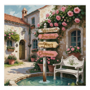 Pôster Arte de Parede de Sinais Russos da Toscana - Perso