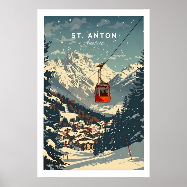 Poster Arte de Parede de St Anton 1 (Frente)