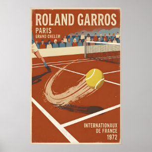 Poster Arte de Parede de Ténis Roland Garros972 - Bege La