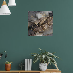 Poster Arte de Parede de Textura de Pedra de Mármore Abst