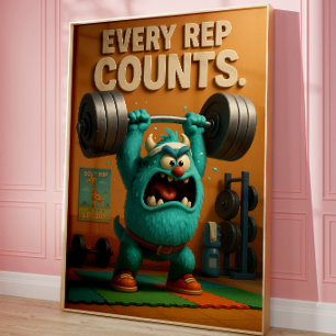 Poster Arte de Parede de Treino Divertida   Arte de Motiv